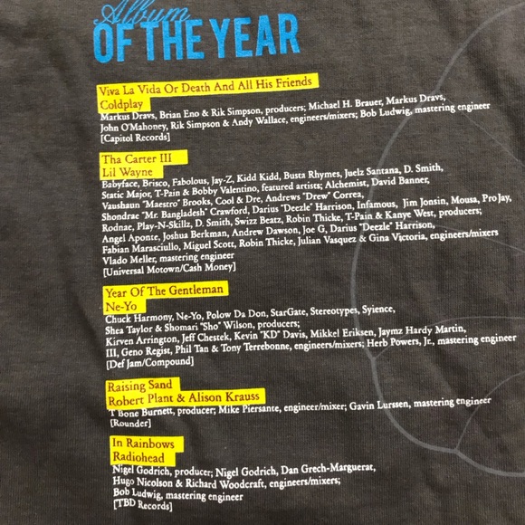 51st Grammy Awards mens grey short sleeve t-shirt - Picture 7 of 9